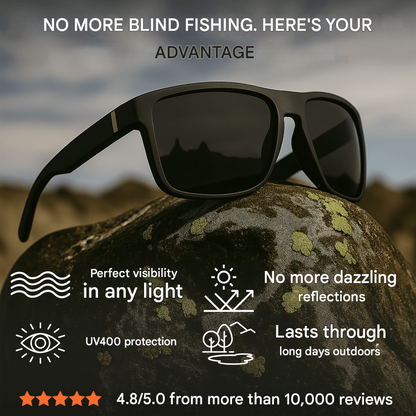 HookVue™| Premium Polarized Sunglasses — Spot More Fish, Cut Glare, Protect Your Eyes