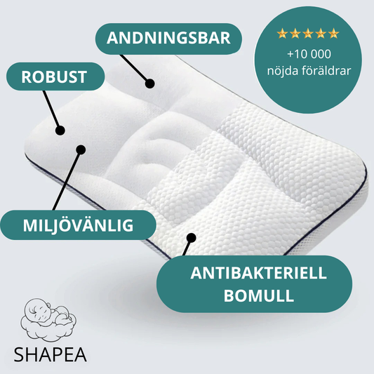SHAPEA Comfort | Undvik fel kudde idag, skydda ditt barn från nacksmärta och orolig sömn imorgon